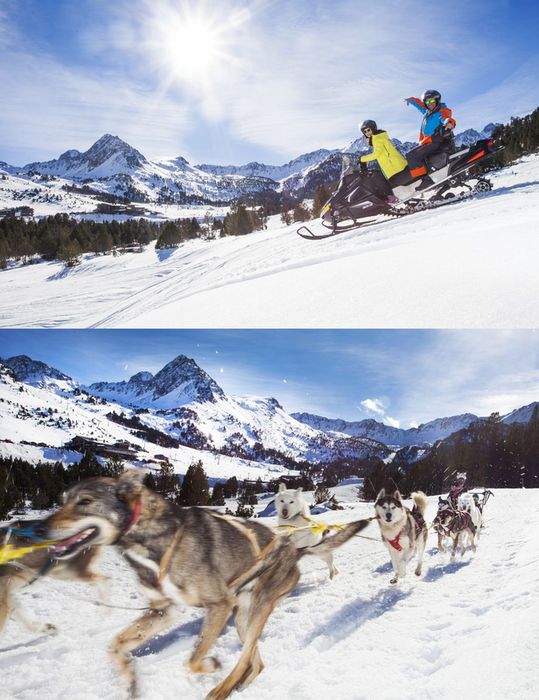 Pack activits nordiques en Andorre : Motoneige + Chien de traineau